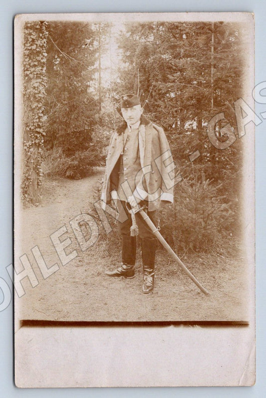 Pohlednice Rakousko Uhersko voják v uniformě etnografie (P1162)