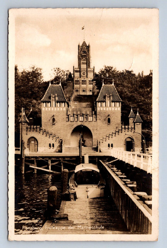 Pohlednice Flensburg Flottentreppe der Marineschule raz 1941 (P1182)