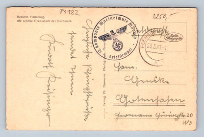 Pohlednice Flensburg Flottentreppe der Marineschule raz 1941 (P1182)