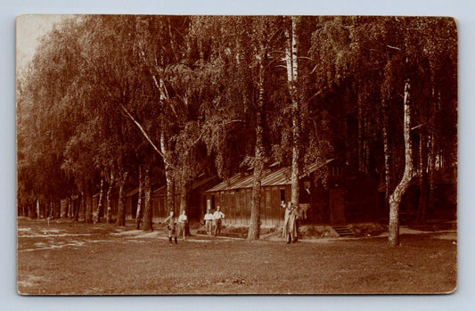 Pohlednice Rusko Babrujsk ubytování baráky legionáři 1917 (P1190)