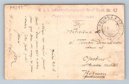Pohlednice RU Znojmo 47 pěší pluk vojenská skupina 1915 (P1211)