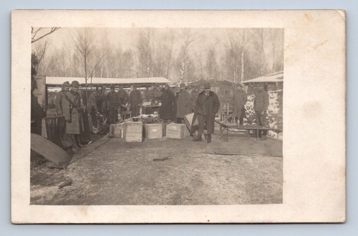 Pohlednice zimní trh s vojáky (P1218)