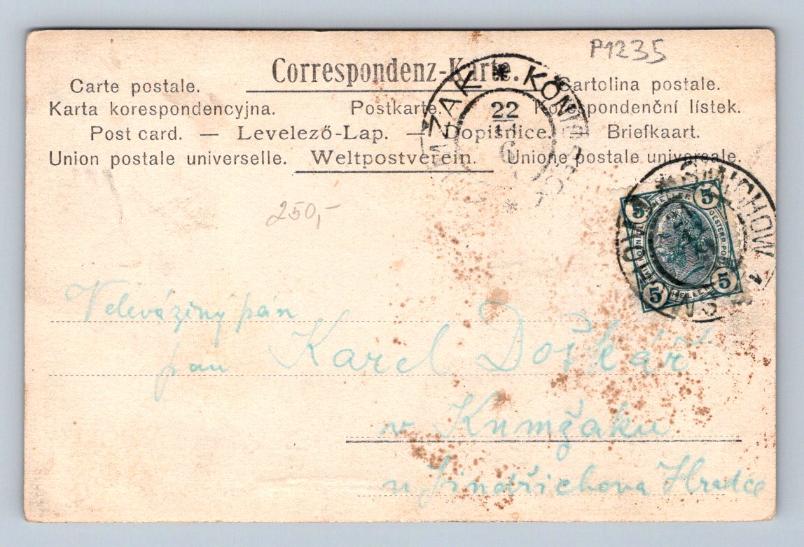 Pohlednice ČR voják v uniformě 1910 (P1235)
