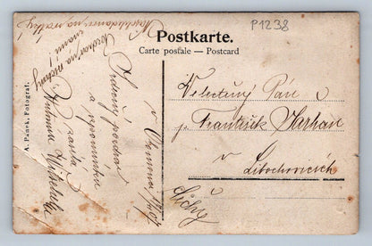 Pohlednice rakousko uherští vojáci dělostřelectvo 1908 (P1238)