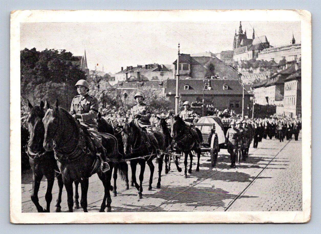 Pohlednice Praha pohřeb prezidenta u Mánesova mostu (P1246)