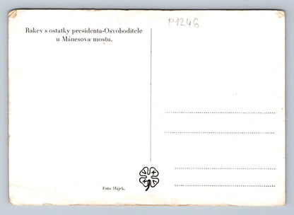 Pohlednice Praha pohřeb prezidenta u Mánesova mostu (P1246)