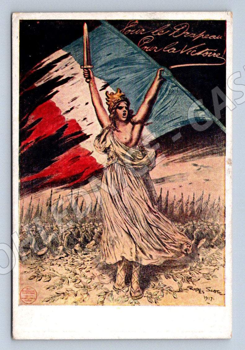 Pohlednice Slavia Praha symbol svobody legionářská 1917 (P1251)