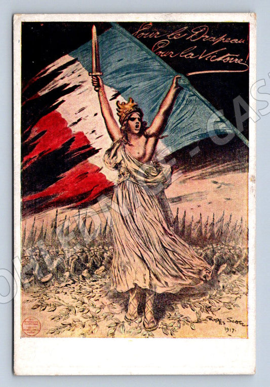 Pohlednice Slavia Praha symbol svobody legionářská 1917 (P1251)