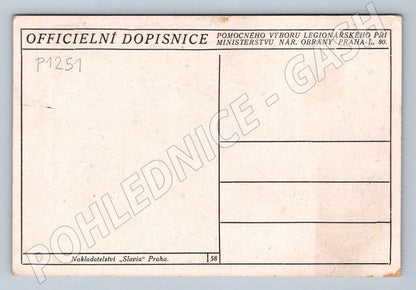 Pohlednice Slavia Praha symbol svobody legionářská 1917 (P1251)