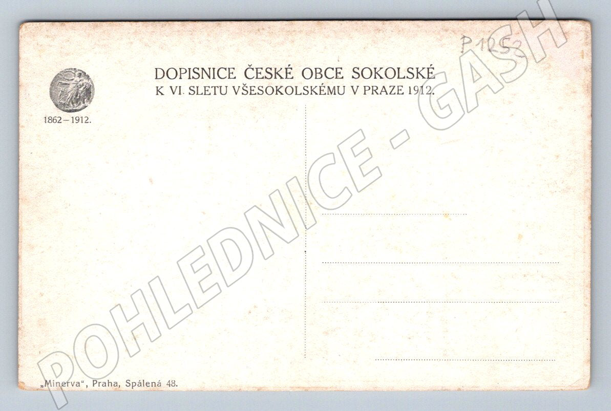 Pohlednice Praha VI všesokolský slet MarathonVOJÁCI 1912 (P1252)