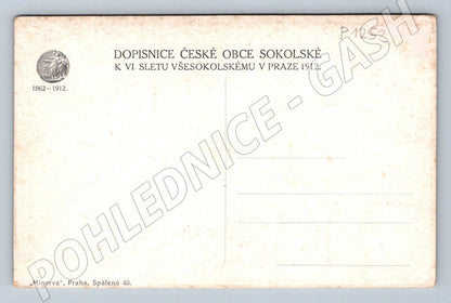 Pohlednice Praha VI všesokolský slet MarathonVOJÁCI 1912 (P1252)