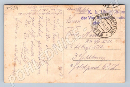 Pohlednice etnografická vojáci 1 světová válka 1917 (P1254)