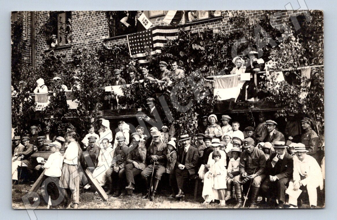 Pohlednice společenská událost vojáci vlajka USA (P1257)