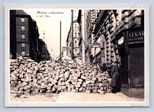 Pohlednice Praha 7 Barikáda 2 světová válka výročí 60 let (P1271)