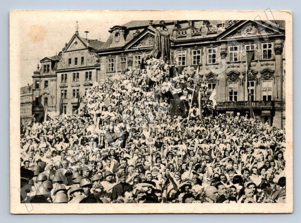 Pohlednice Praha Staroměstské náměstí Husův pomník (P1274)