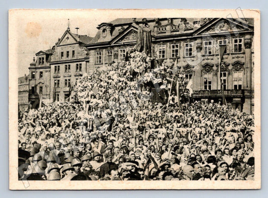 Pohlednice Praha Staroměstské náměstí Husův pomník (P1274)