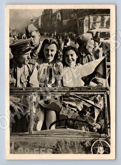 Pohlednice posádka automobilu folklórní slavnost (P1282)