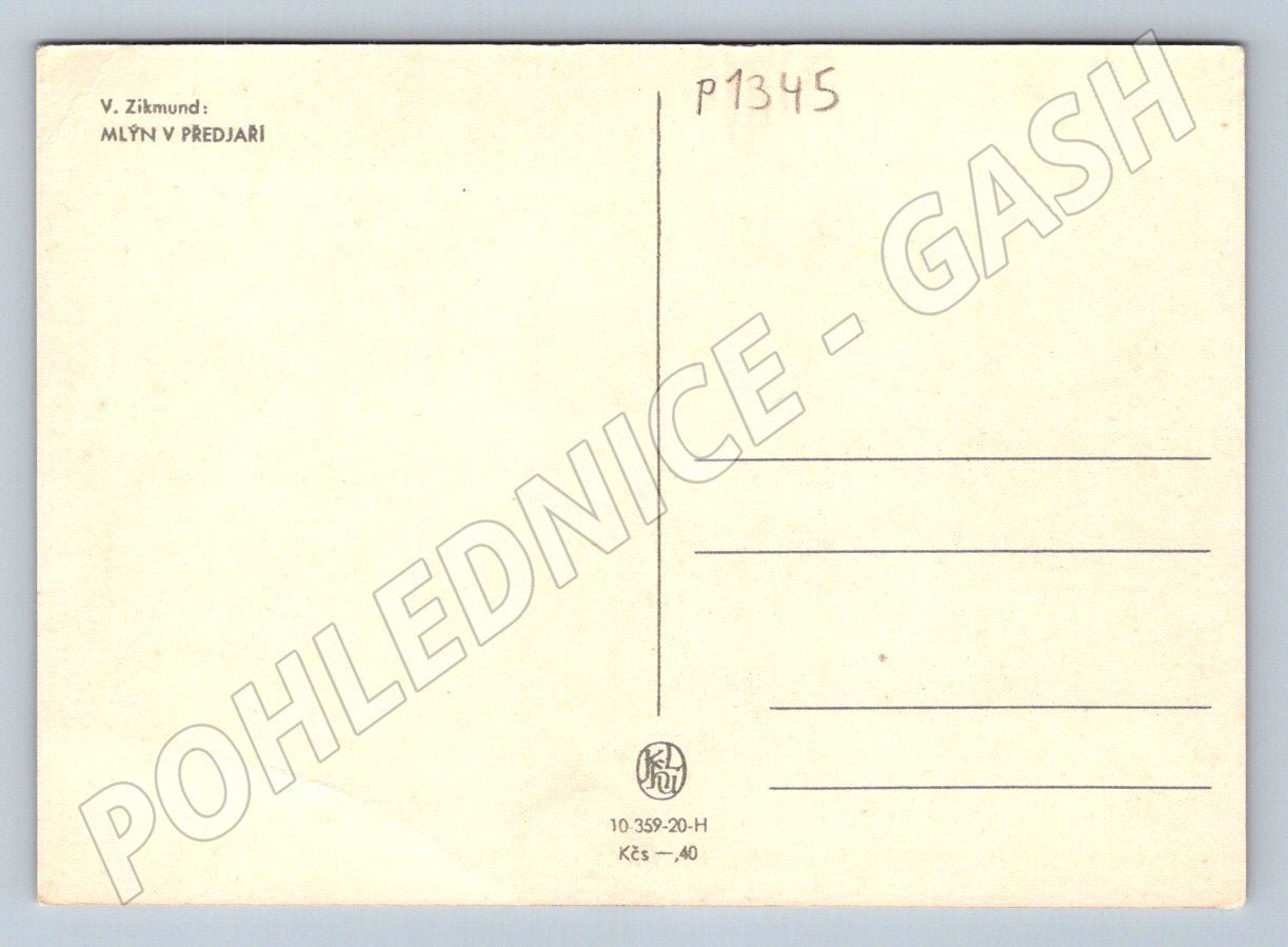 Pohlednice V Zikmund Mlýn v předjaří malířství čistá (P1345)