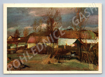 Pohlednice V Zikmund Starý mlýn malířství český venkov (P1346)