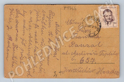 Pohlednice dítě s květinami a bábovkou ČR PP 1946 (P1366)