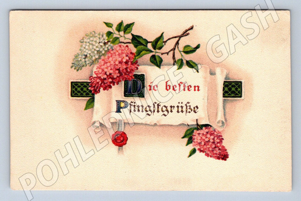 Pohlednice Pfingstwünsche květiny Německo 1942 (P1370)