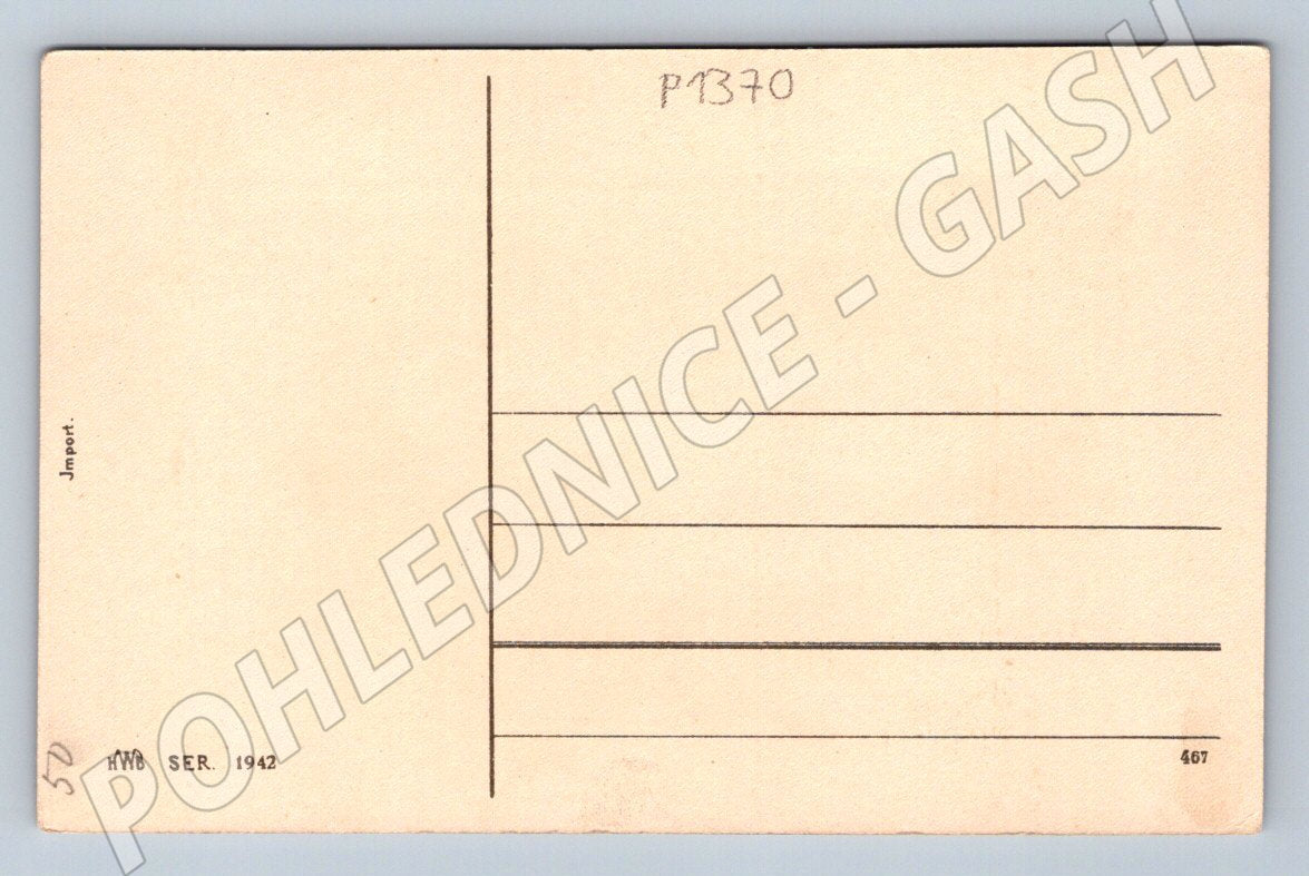 Pohlednice Pfingstwünsche květiny Německo 1942 (P1370)