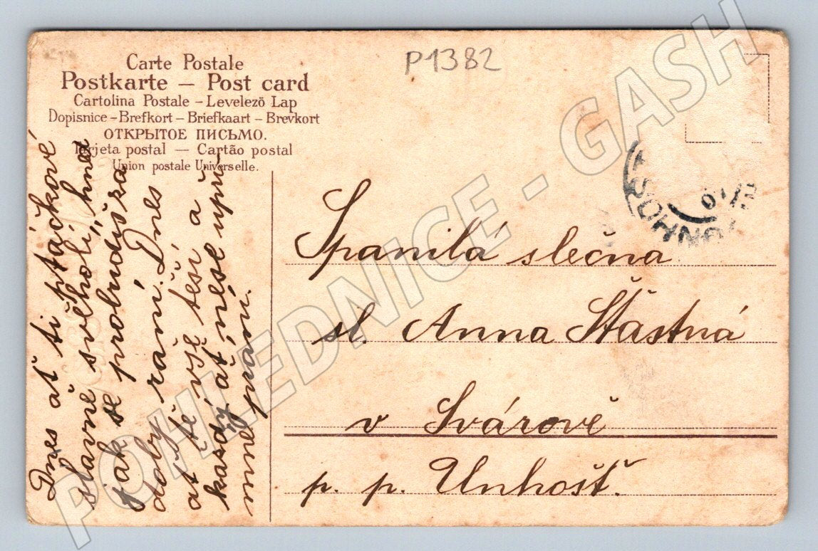 Pohlednice andílci velikonoční motiv (P1382)