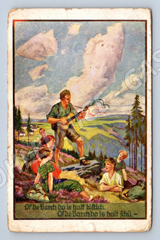 Pohlednice Dětský výlet v přírodě barevná (P1385)