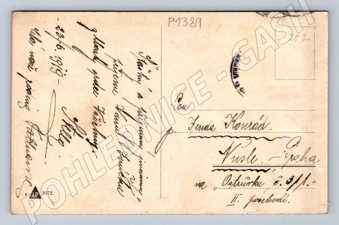Pohlednice baletka A Pollak malířství 1919 (P1389)