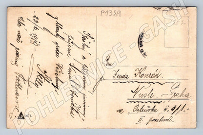 Pohlednice baletka A Pollak malířství 1919 (P1389)