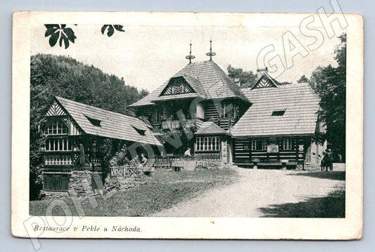 Pohlednice Peklo u Náchoda restaurace ČB (P1418)