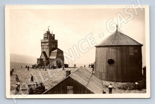 Pohlednice Krkonoše meteorologická stanice a kaplička   (P1422)