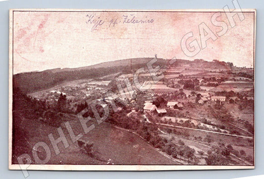 Pohlednice Kyje u Jičína celkový pohled železnice (P1430)