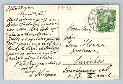 Pohlednice Jihlava alej líp ČB (P1432)