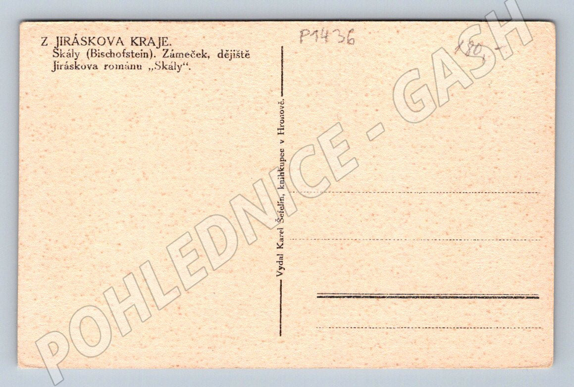 Pohlednice zámek Skály Jiráskovo dějiště (P1436)