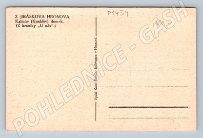 Pohlednice Jiráskův Hronov Kalinův domek etnografická (P1439)