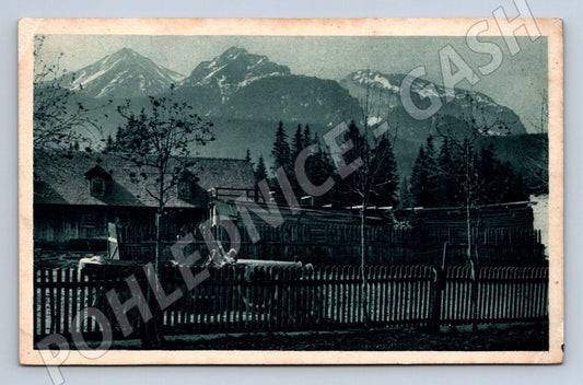 Pohlednice Vysoké Tatry Podspady Havran 1924 ČR (P1440)