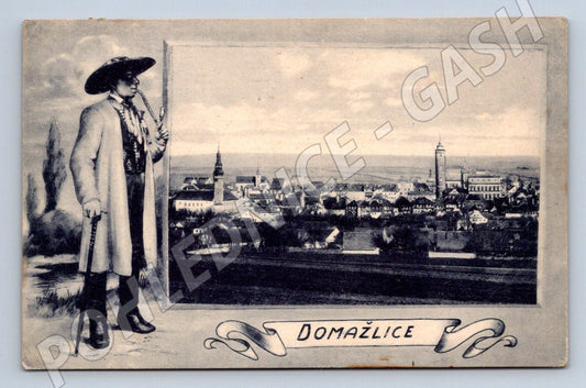 Pohlednice Domažlice ČB 1931 (P1447)