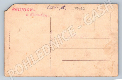 Pohlednice Krumlov v Čechách kolorovaná 1910 (P1450)