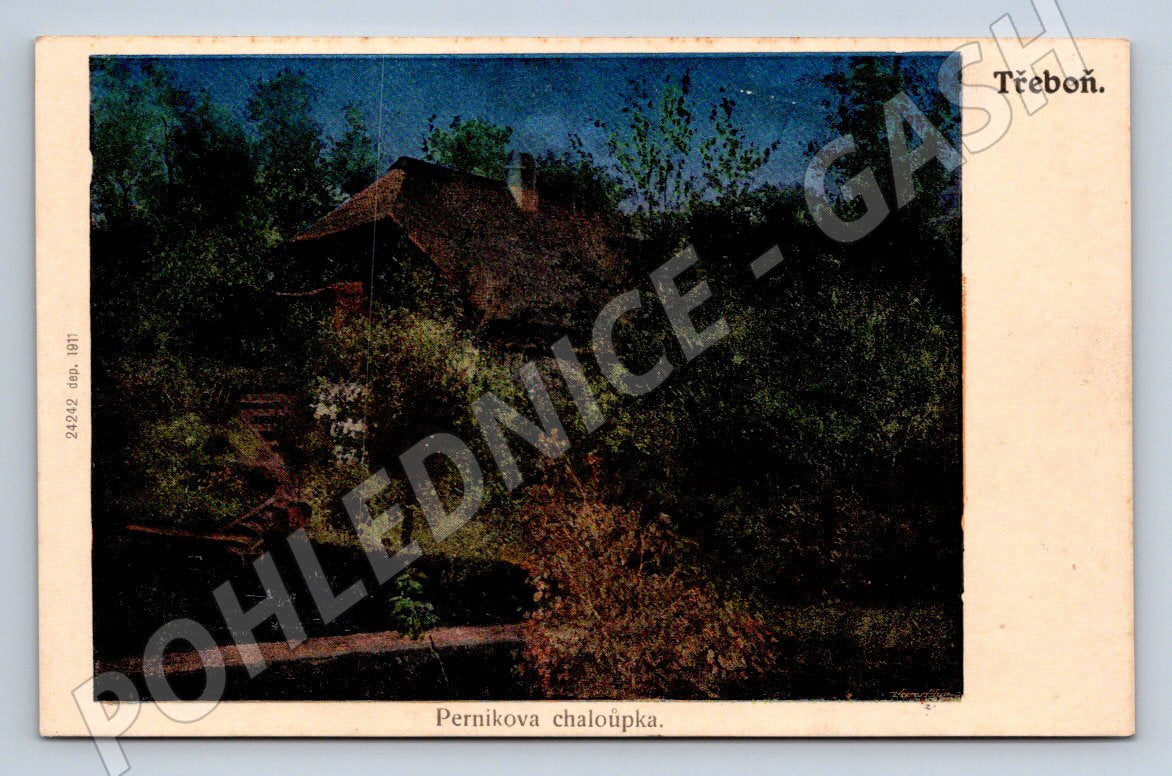Pohlednice Třeboň Perníková chaloupka kolorovaná (P1452)