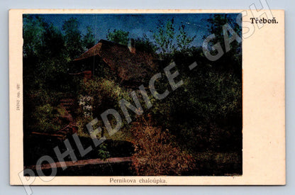 Pohlednice Třeboň Perníková chaloupka kolorovaná (P1452)