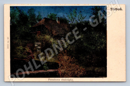 Pohlednice Třeboň Perníková chaloupka kolorovaná (P1452)
