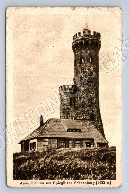 Pohlednice Králický Sněžník vyhlídková věž Schneeberg 1422 m (P1459)