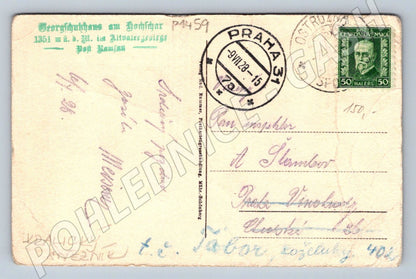 Pohlednice Králický Sněžník vyhlídková věž Schneeberg 1422 m (P1459)