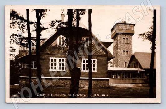 Pohlednice Čerchov chaty a rozhledna (P1461)
