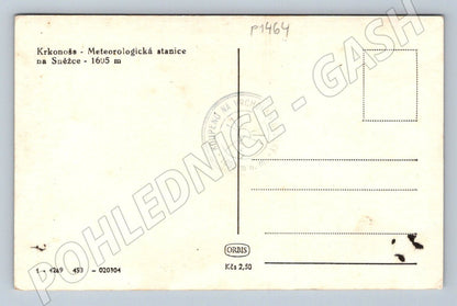 Pohlednice Krkonoše Meteorologická stanice na Sněžce (P1464)