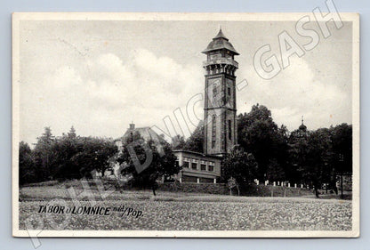 Pohlednice Tábor u Lomnice nad Popelkou vodárenská věž 1942 (P1467)