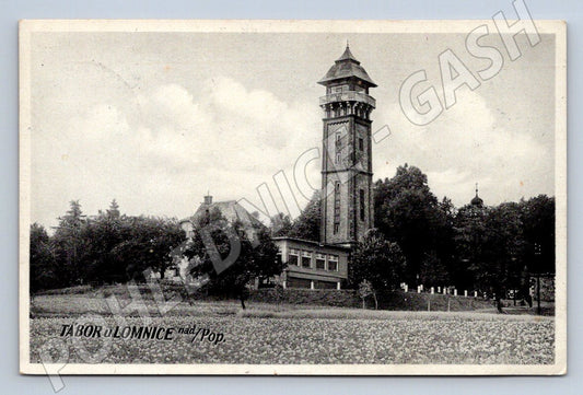 Pohlednice Tábor u Lomnice nad Popelkou vodárenská věž 1942 (P1467)