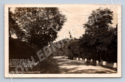 Pohlednice Hora Šárka kostel sv Matěje 1929 (P1473)