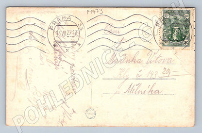Pohlednice Hora Šárka kostel sv Matěje 1929 (P1473)